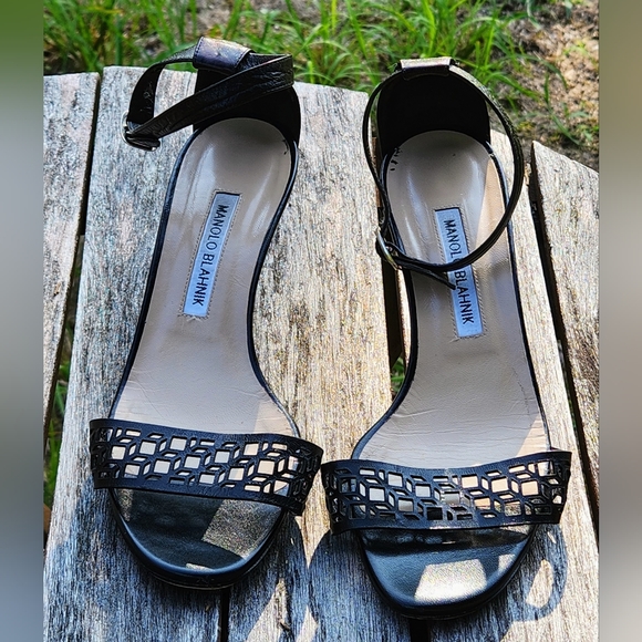 Manolo Blahnik Shoes - Manolo Blahnik Maurila Ankle Strap Sandals 37